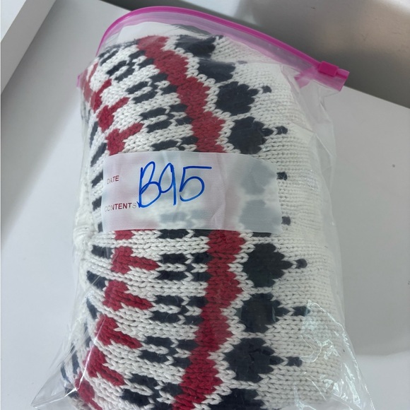 J. Crew Mercantile Small Knitted Long Sleeve Sweater Red Blue Casual 100% Cotton - Picture 7 of 7